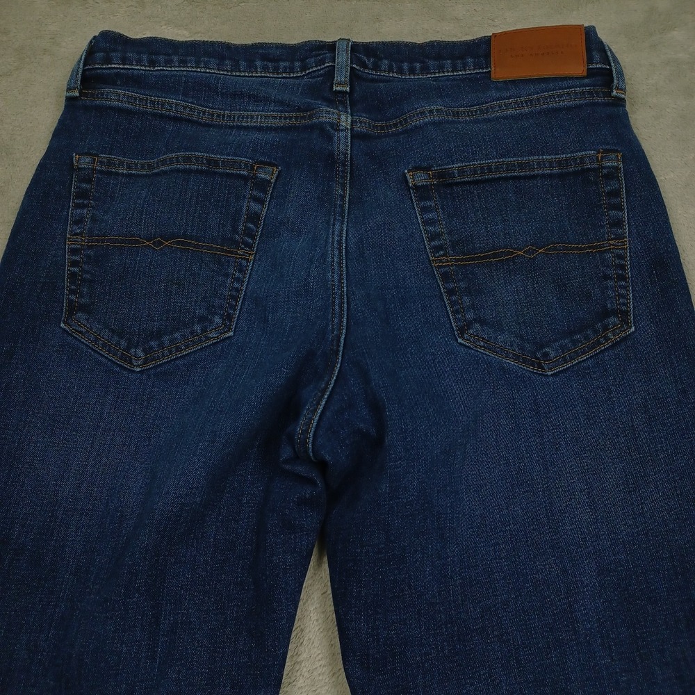 Lucky Brand Jeans Mens 34x32 Blue Denim 410 Athletic Straight Distressed Pocket - Picture 7 of 9
